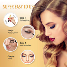 Load image into Gallery viewer, HSBCC 10 Pairs Reusable 3D 5D Magnetic Eyelashes and Eyeliner Kit